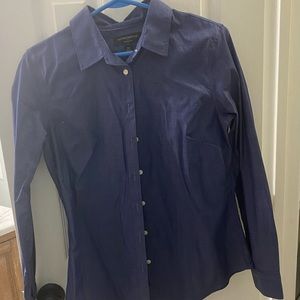 Banana republic Womens size 10 Taylored button up heathered navy color